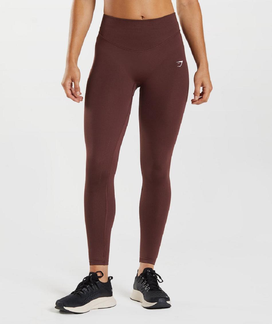 Gymshark Sweat Seamless Sculpt Ženske Tajice Bordo | HR 4005GSO